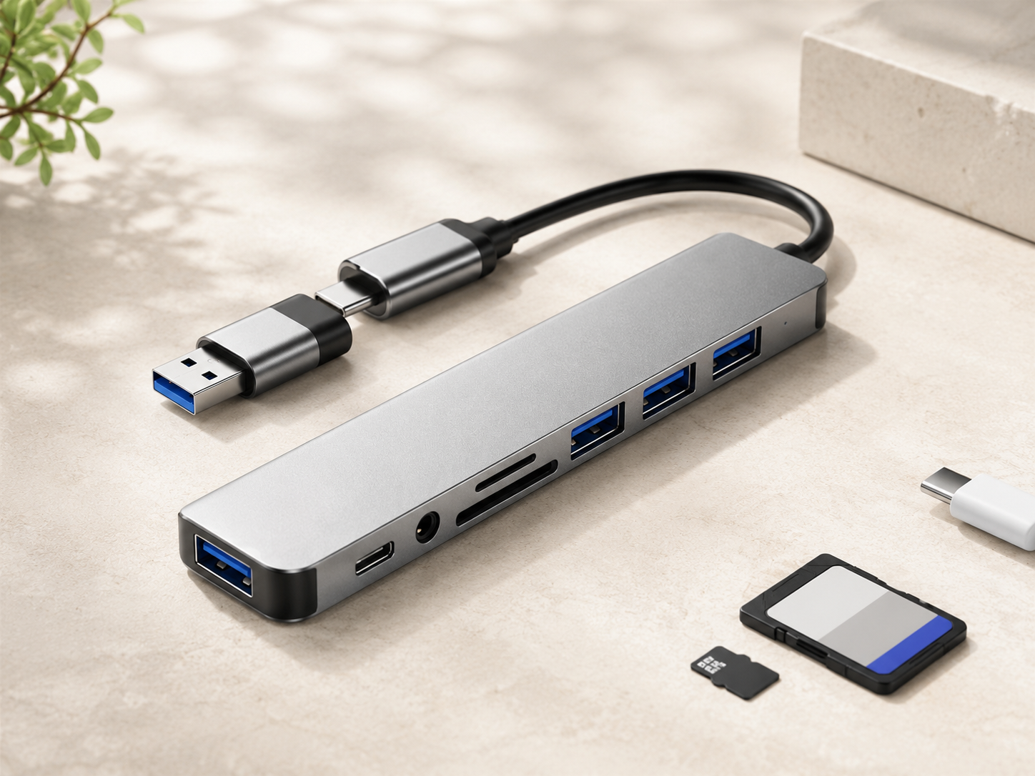 8-in-1 USB-C hub for all your devices.