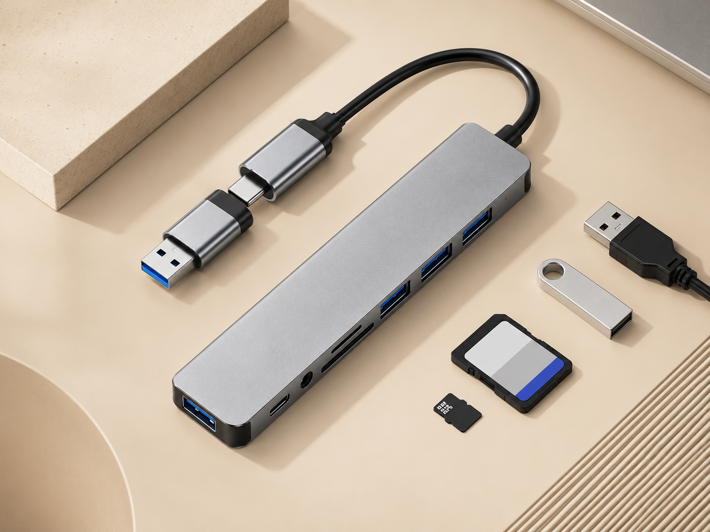 8-in-1 USB-C hub for all your devices.