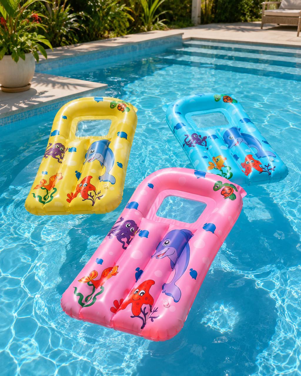 Premium Pool Relax Float met Handpomp