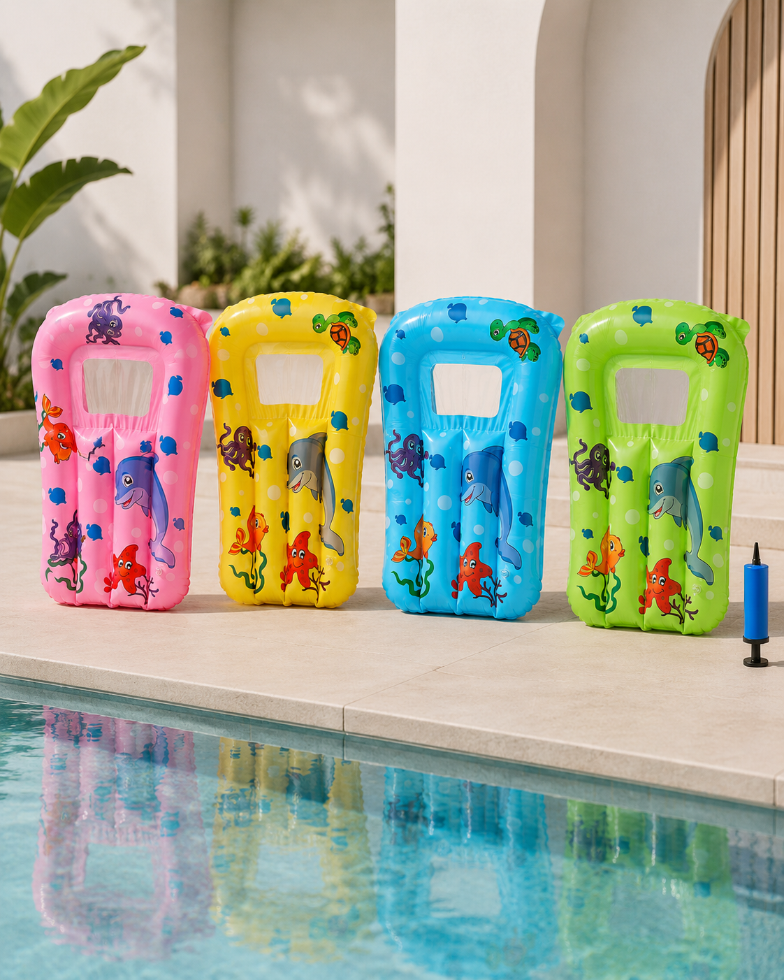 Premium Pool Relax Float met Handpomp